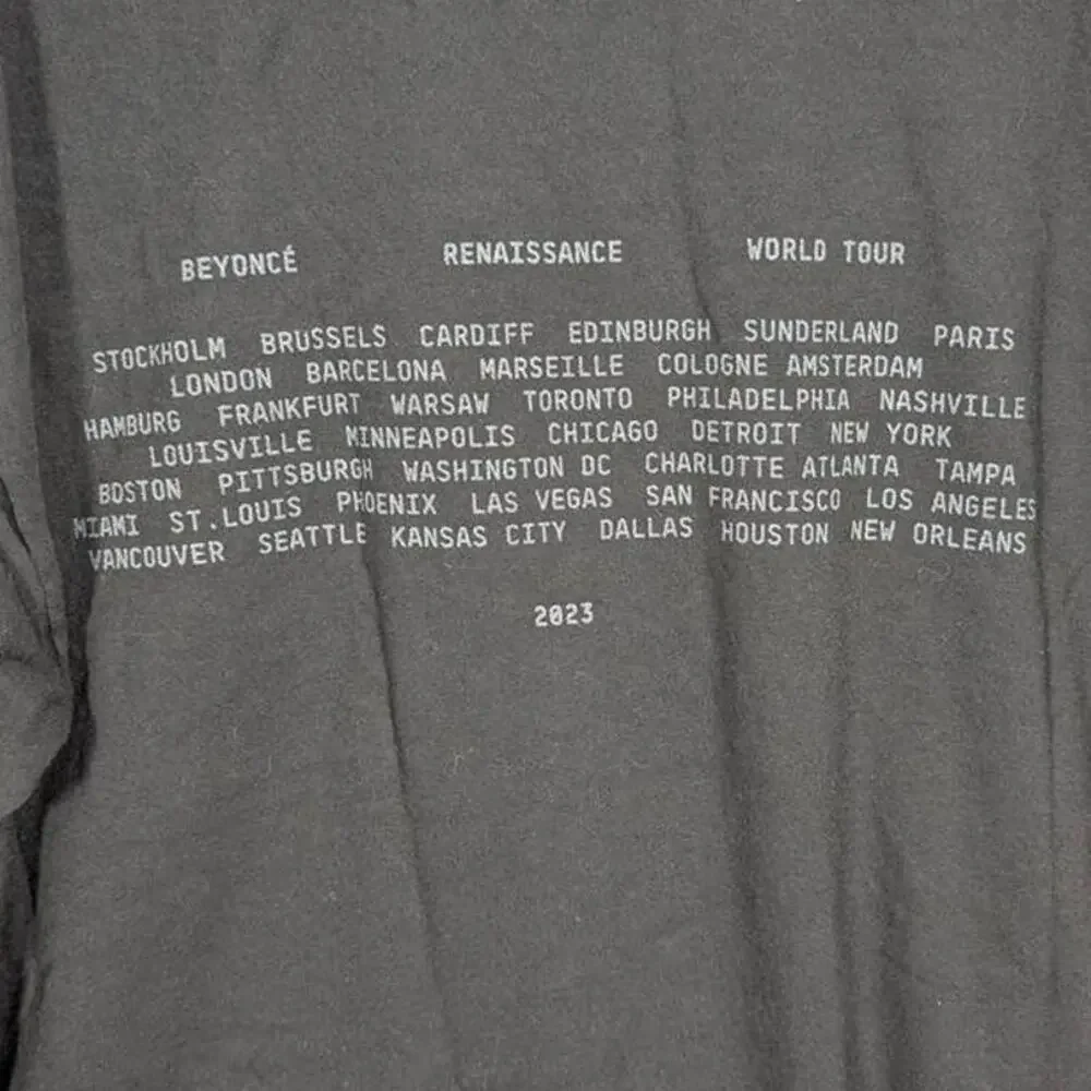 Beyonce Concert Shirt Mens Large Black Renaissance World Tour Graphic Tee